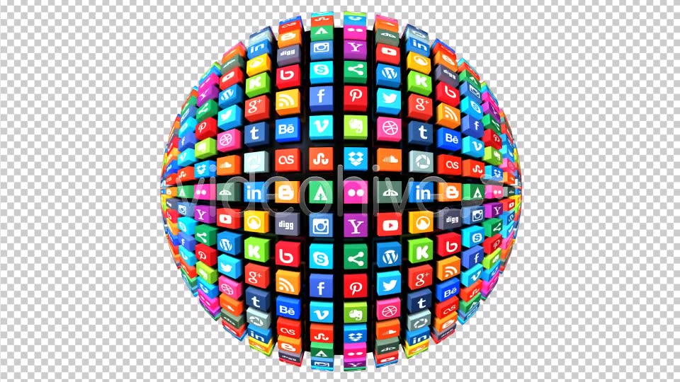 Social Media Globe Pack 2 (Pack of 2) Videohive 7824644 Motion Graphics Image 3