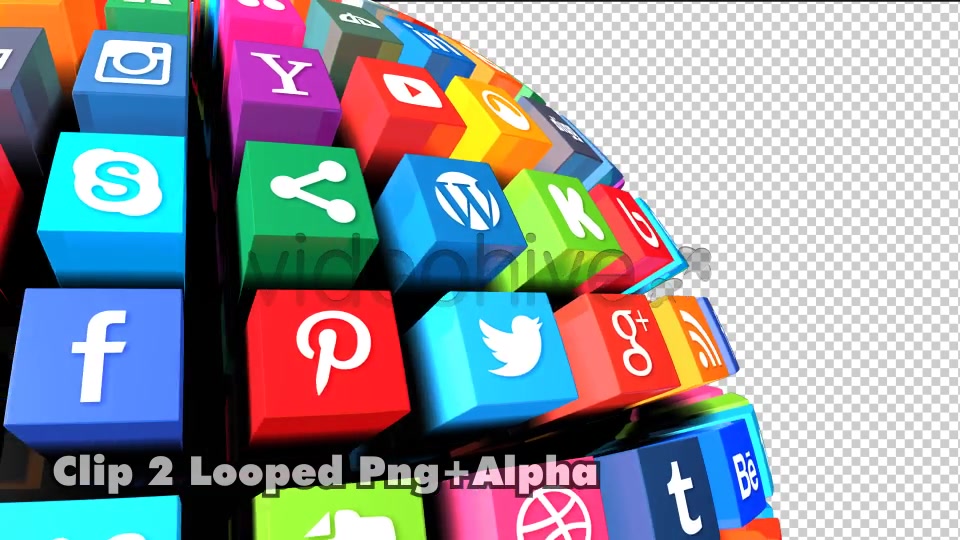 Social Media Globe Pack Looped (Pack of 3) Videohive 7681815 Motion Graphics Image 5