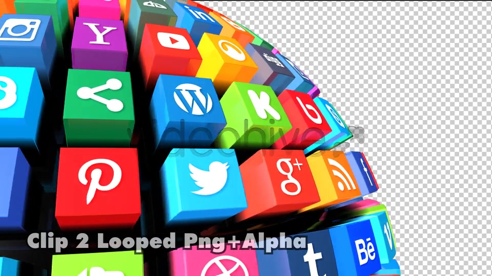 Social Media Globe Pack Looped (Pack of 3) Videohive 7681815 Motion Graphics Image 6