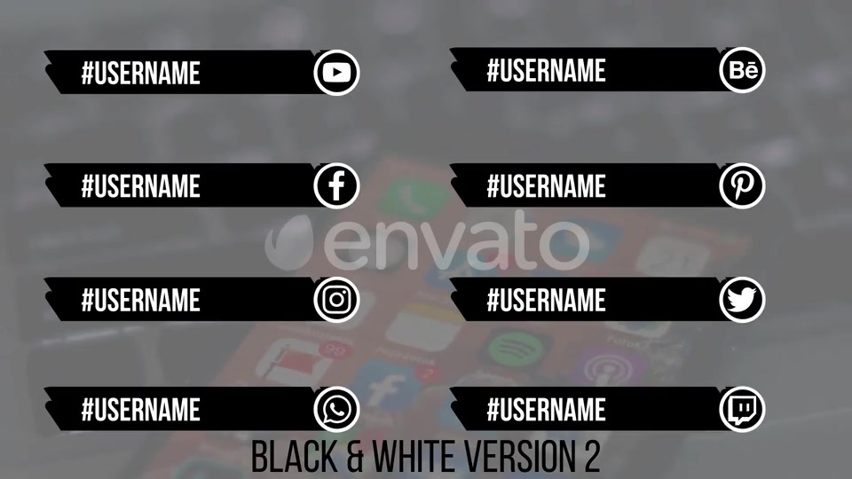 Social Media Lower Thirds Splat FullHD (Video) Videohive 25237447 Motion Graphics Image 10