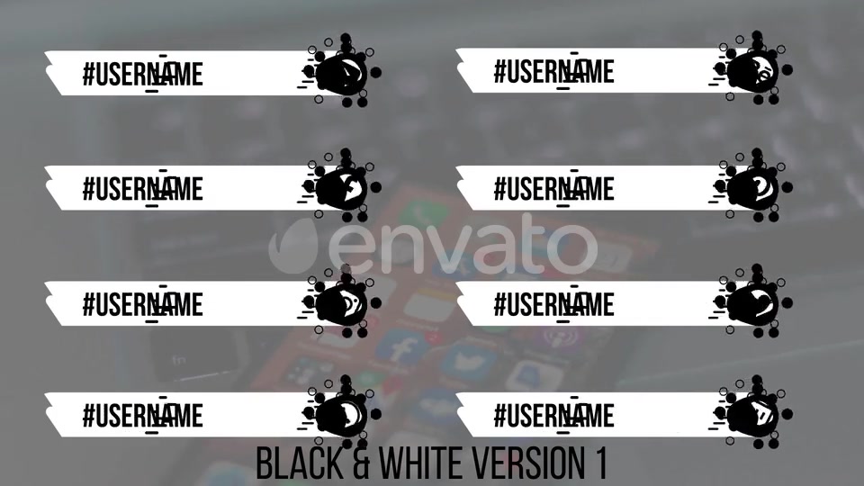 Social Media Lower Thirds Splat FullHD (Video) Videohive 25237447 Motion Graphics Image 7