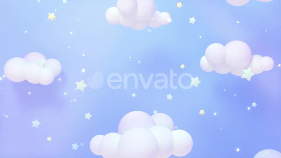 Soft Pastel Blue Starry Sky Videohive 23916673 Motion Graphics Image 1