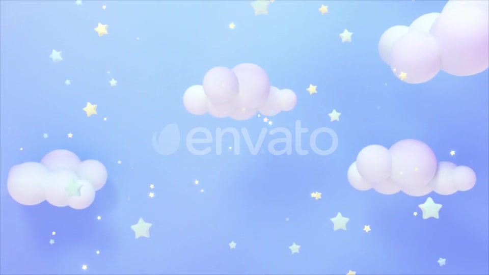 Soft Pastel Blue Starry Sky Videohive 23916673 Motion Graphics Image 4