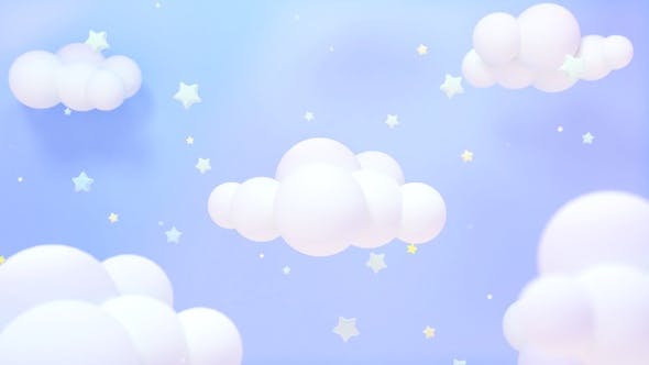 Soft Pastel Blue Starry Sky - Download 23916673 Videohive
