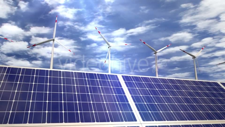 Solar Panels and Wind Turbines Passing By Videohive 20031696 Motion Graphics Image 2