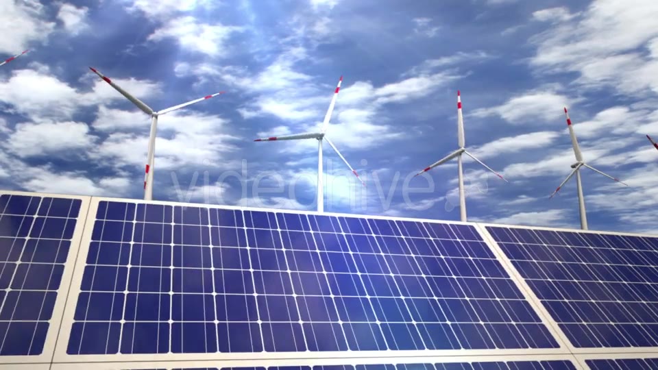 Solar Panels and Wind Turbines Passing By Videohive 20031696 Motion Graphics Image 3