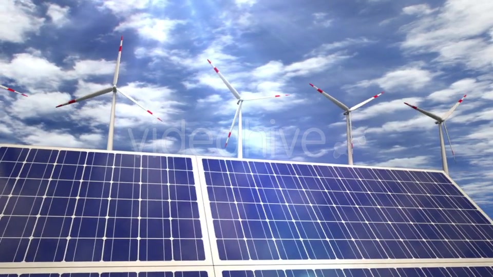 Solar Panels and Wind Turbines Passing By Videohive 20031696 Motion Graphics Image 4