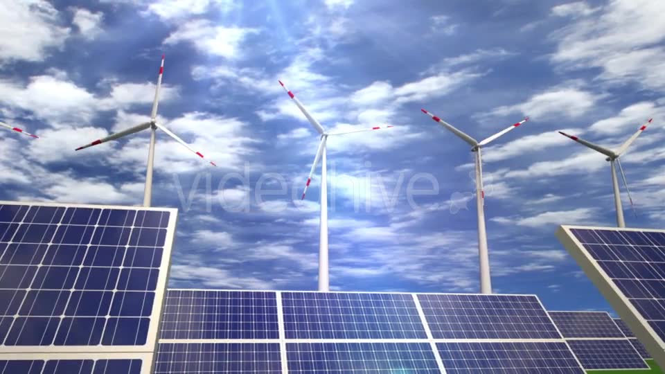 Solar Panels and Wind Turbines Passing By Videohive 20031696 Motion Graphics Image 6