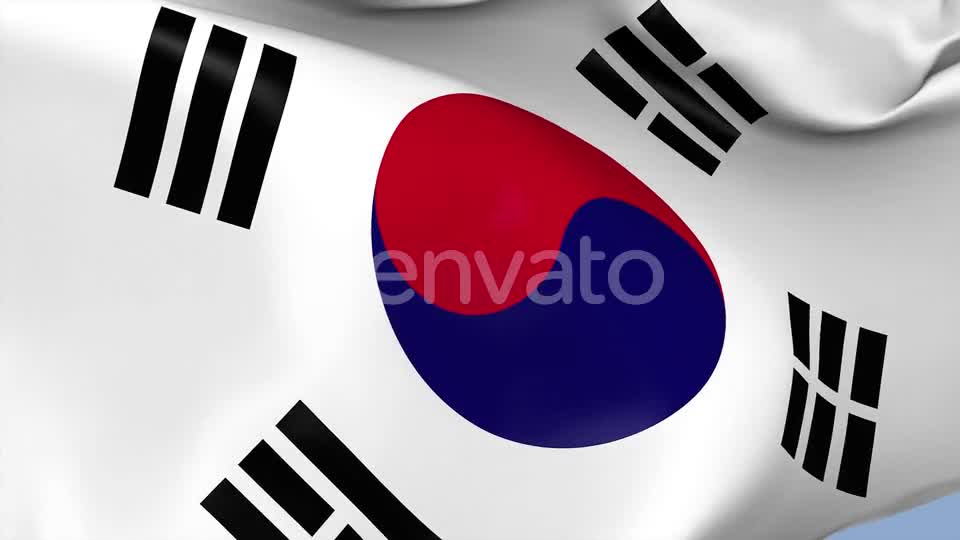 South Korea Flag Videohive 23659453 Motion Graphics Image 1