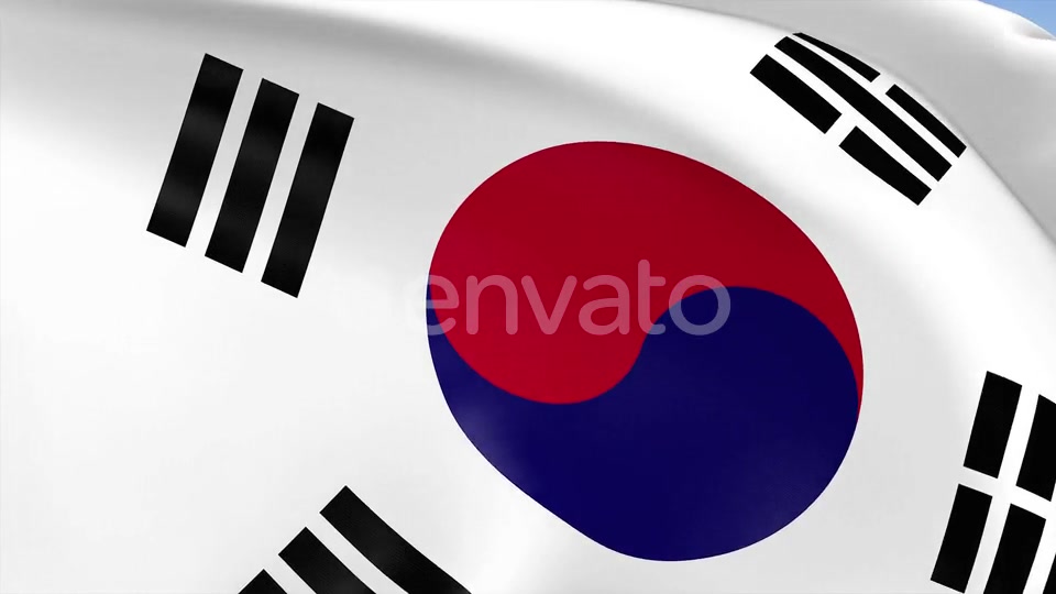South Korea Flag Videohive 23659453 Motion Graphics Image 4