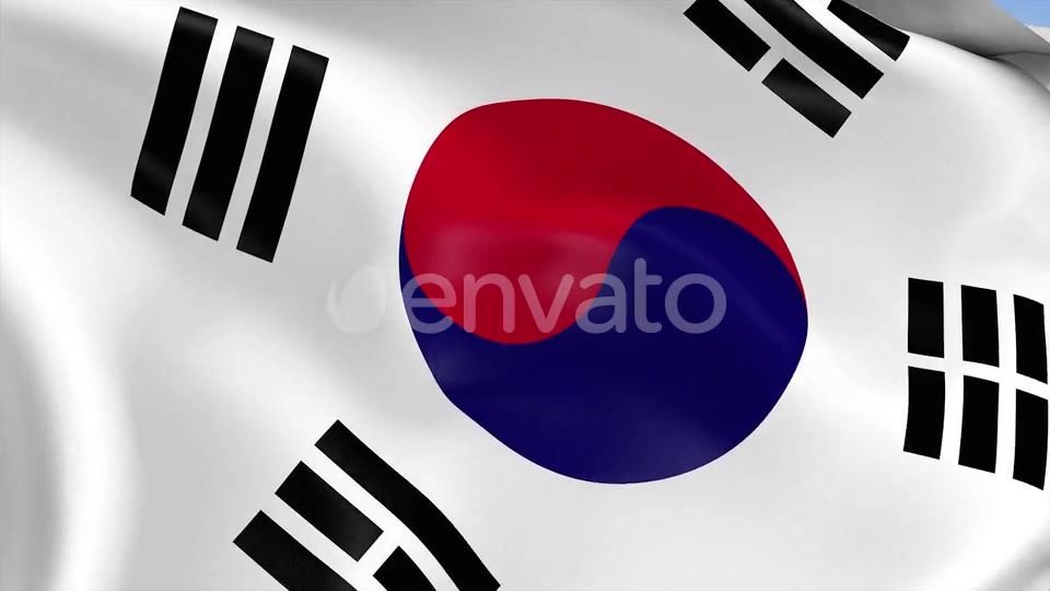 South Korea Flag Videohive 23659453 Motion Graphics Image 6