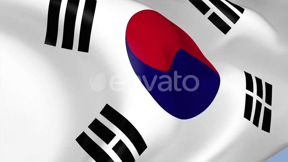 South Korea Flag Videohive 23659453 Motion Graphics Image 7