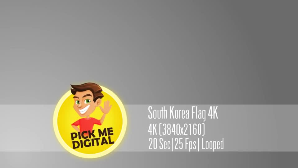 South Korea Flag 4K Videohive 20371271 Motion Graphics Image 1