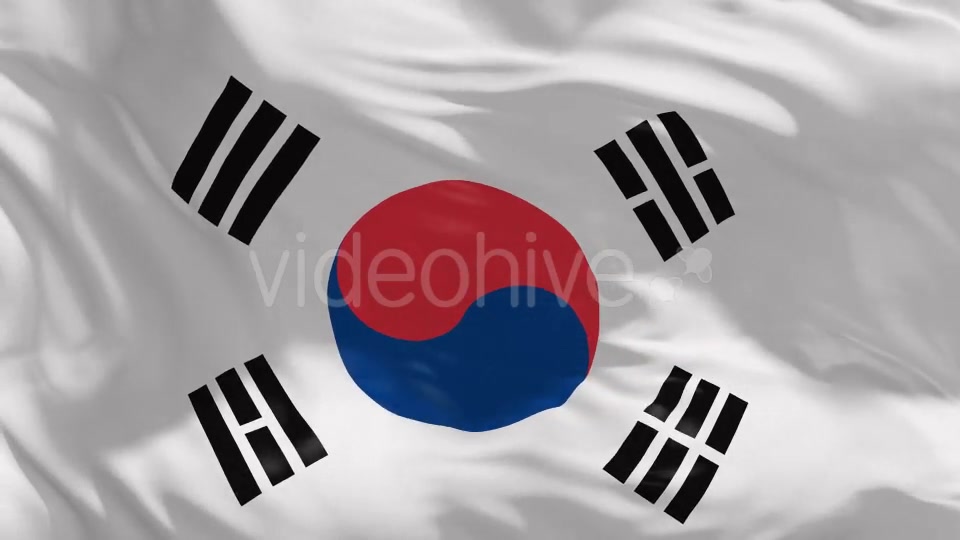 South Korea Flag 4K Videohive 20371271 Motion Graphics Image 5