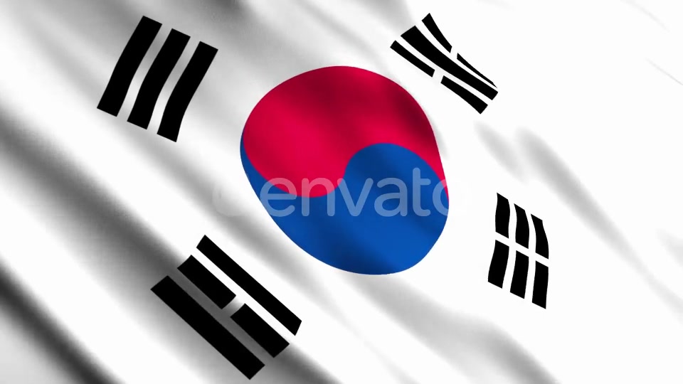 South Korea Flags Videohive 23511687 Motion Graphics Image 3