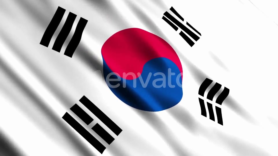 South Korea Flags Videohive 23511687 Motion Graphics Image 4