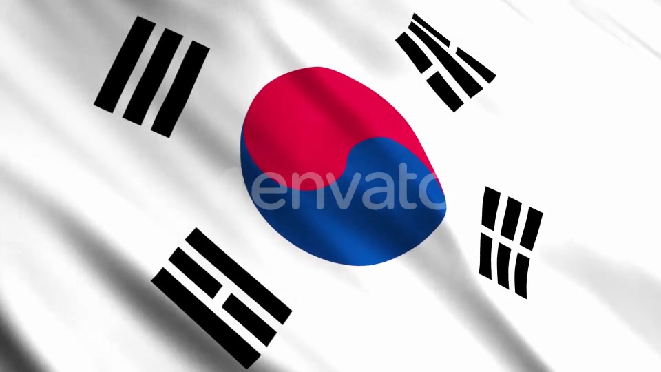South Korea Flags Videohive 23511687 Motion Graphics Image 5