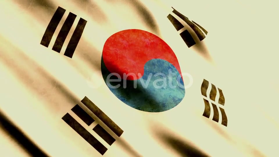 South Korea Flags Videohive 23511687 Motion Graphics Image 7