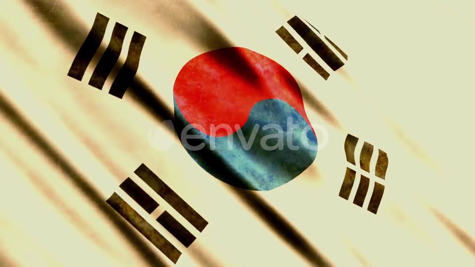 South Korea Flags Videohive 23511687 Motion Graphics Image 8