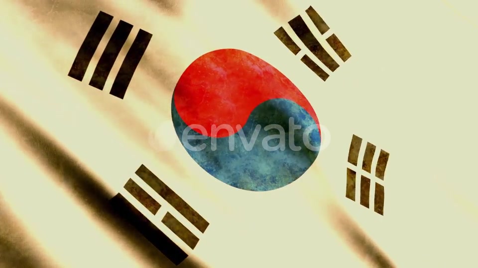 South Korea Flags Videohive 23511687 Motion Graphics Image 9