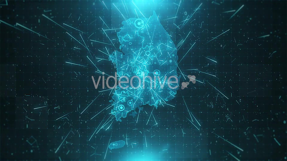 South Korea Map Background Cities Connections HD Videohive 18446781 Motion Graphics Image 6
