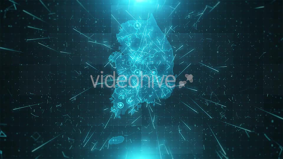 South Korea Map Background Cities Connections HD Videohive 18446781 Motion Graphics Image 8
