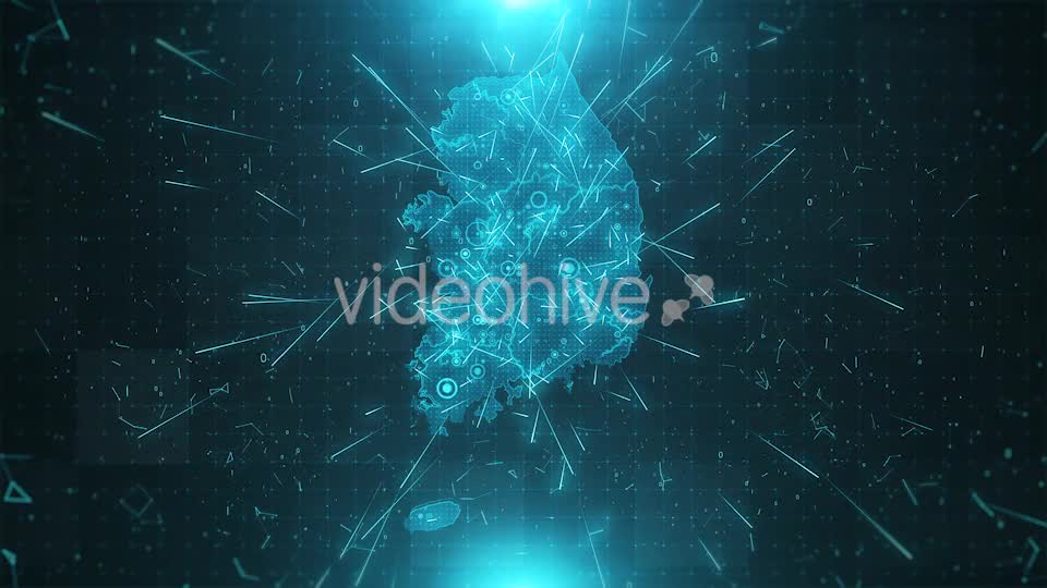 South Korea Map Background Cities Connections HD Videohive 18446781 Motion Graphics Image 9