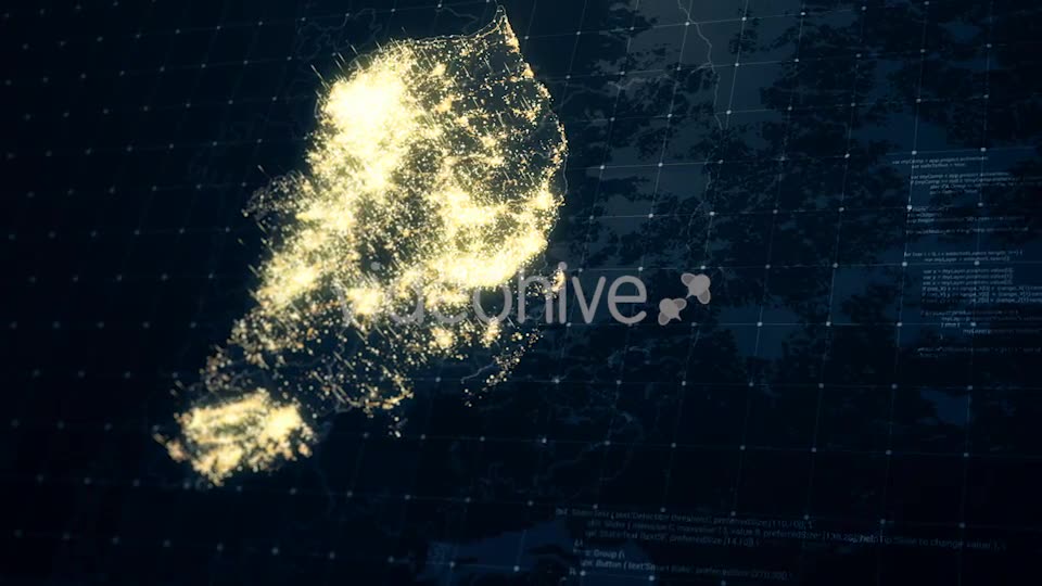 South Korea Map Night Lighting HD Videohive 19516676 Motion Graphics Image 9