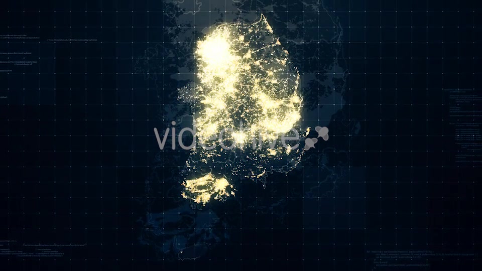 South Korea Map Night Lighting Rollback HD Videohive 19516602 Motion Graphics Image 4