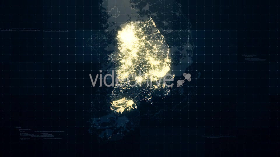 South Korea Map Night Lighting Rollback HD Videohive 19516602 Motion Graphics Image 8
