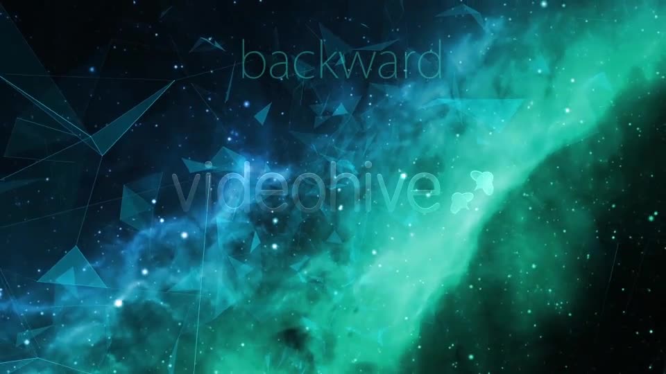 Space Green Nebulae Flight with Plexus Videohive 13843685 Motion Graphics Image 1