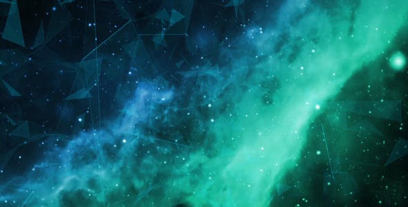 Space Green Nebulae Flight with Plexus - 13843685 Download Videohive