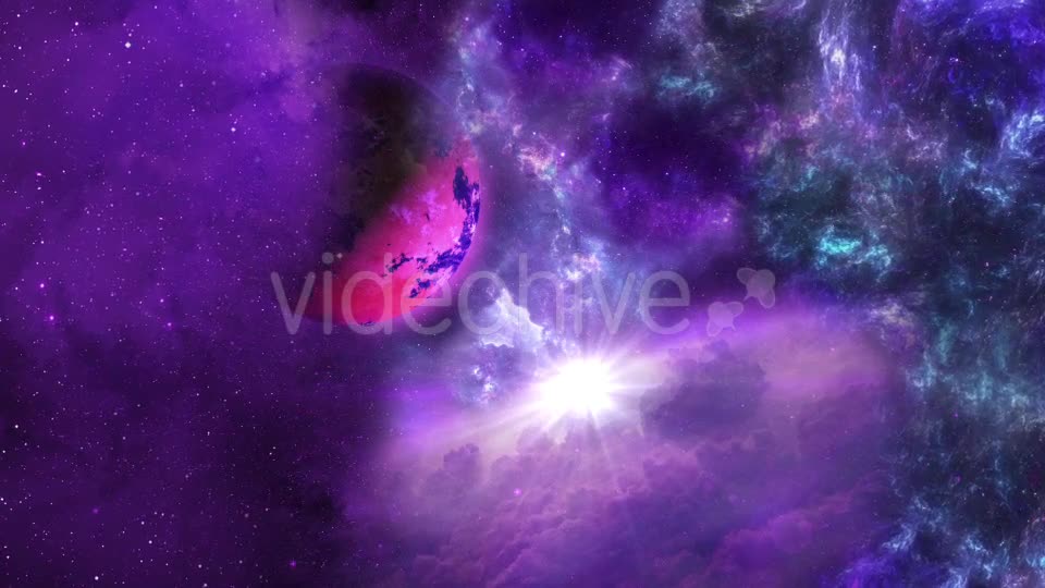 Space Nebula and Planet with the Shine Star on Background Videohive 20473359 Motion Graphics Image 1