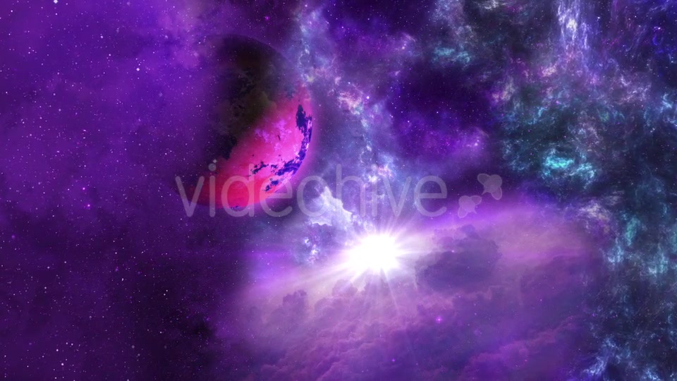 Space Nebula and Planet with the Shine Star on Background Videohive 20473359 Motion Graphics Image 2