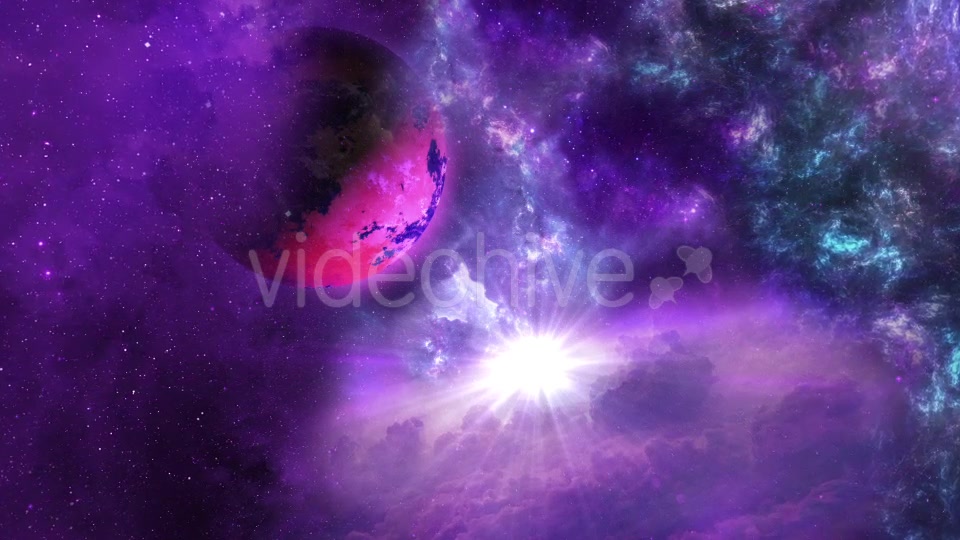 Space Nebula and Planet with the Shine Star on Background Videohive 20473359 Motion Graphics Image 4