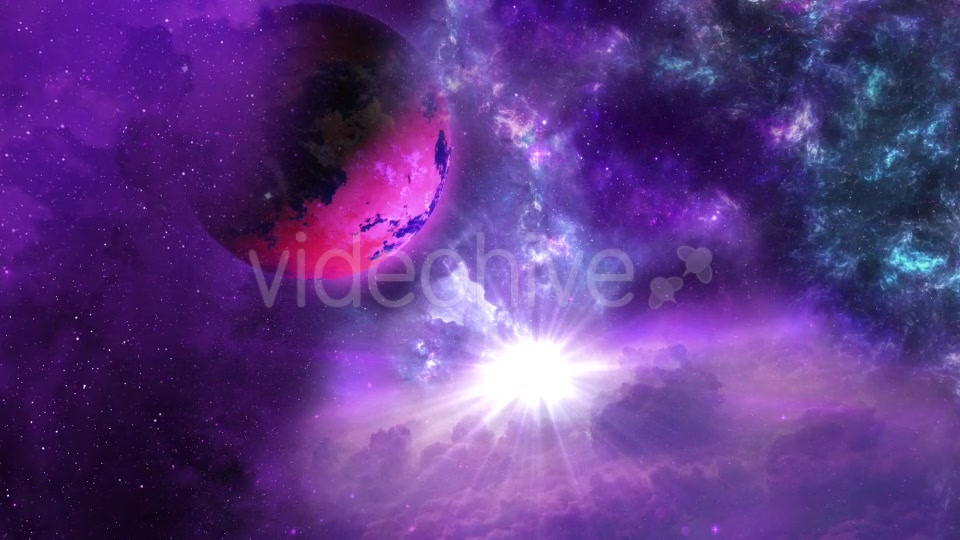 Space Nebula and Planet with the Shine Star on Background Videohive 20473359 Motion Graphics Image 6