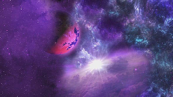 Space Nebula and Planet with the Shine Star on Background - Download Videohive 20473359