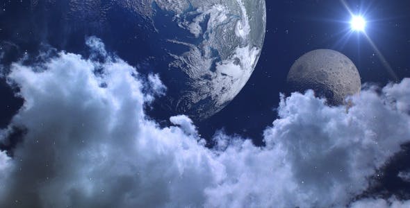 Space Panorama Clouds and Planets - Videohive 8056955 Download
