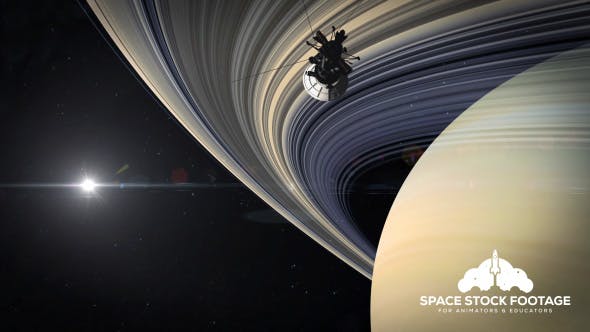 Space Probe Approaching Saturn - 20717974 Videohive Download