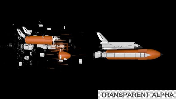 Space Shuttle Discovery Transforming - Videohive Download 19724415