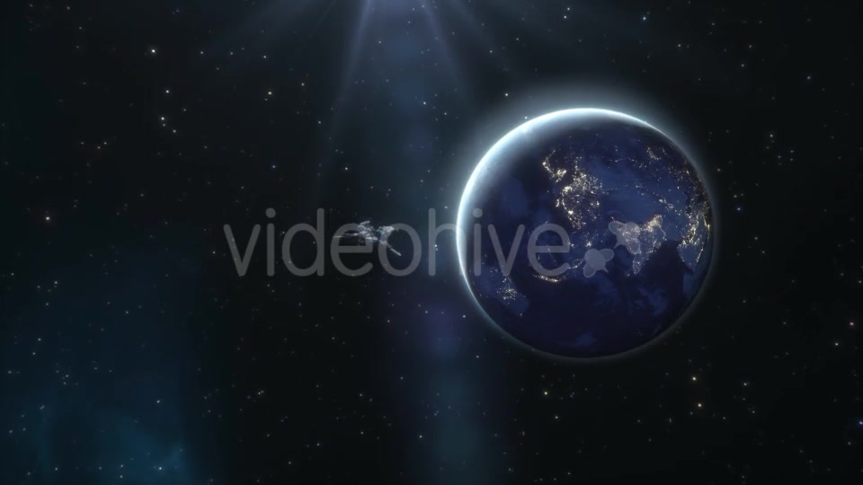 Spaceship Approaching and Leaving Earth Videohive 16361580 Motion Graphics Image 7
