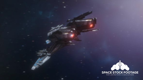 Spaceship Approaching and Leaving Earth - Download 16361580 Videohive
