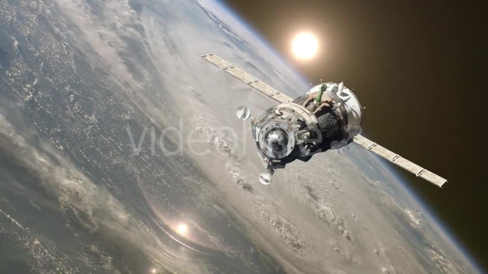Spaceship At The Earth Orbit Videohive 12999163 Motion Graphics Image 1