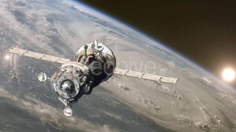 Spaceship At The Earth Orbit Videohive 12999163 Motion Graphics Image 10