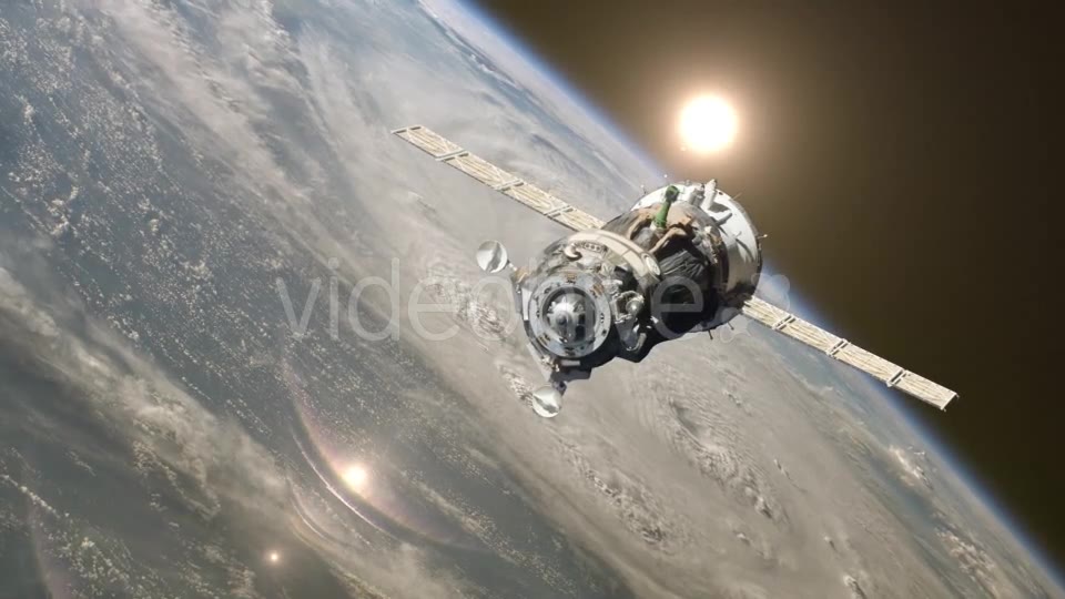 Spaceship At The Earth Orbit Videohive 12999163 Motion Graphics Image 2