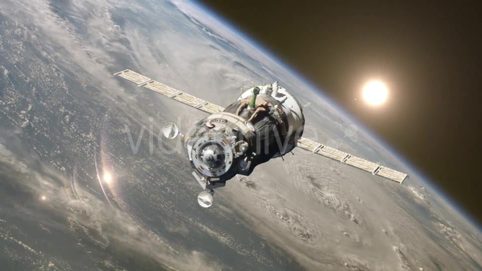 Spaceship At The Earth Orbit Videohive 12999163 Motion Graphics Image 5