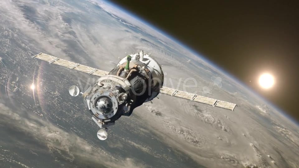 Spaceship At The Earth Orbit Videohive 12999163 Motion Graphics Image 8