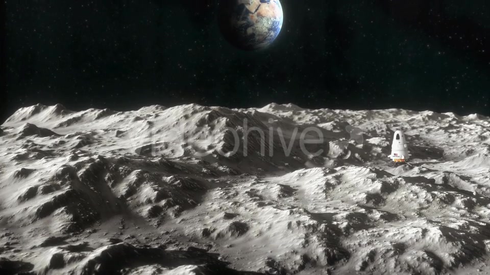 Spaceship on the Surface of the Moon 2 Videohive 21374413 Motion Graphics Image 5