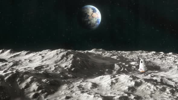 Spaceship on the Surface of the Moon 2 - Download 21374413 Videohive