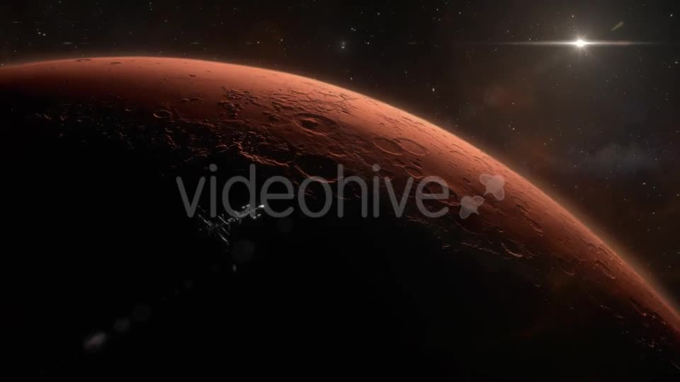 Spaceship Orbiting Mars Videohive 18799237 Motion Graphics Image 1